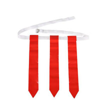 Soccer Waist Flags Belt Outdoor Multiuse Football-Red 3 items