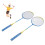 1 Pair Badminton Racket Set with 3 Nylon 12