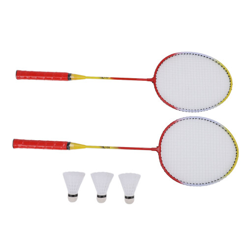 1 Pair Badminton Racket Set with 3 Nylon 1