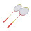 1 Pair Badminton Racket Set with 3 Nylon 10