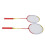1 Pair Badminton Racket Set with 3 Nylon 4