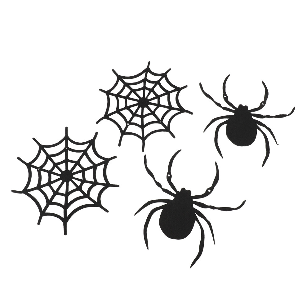 Black Spider Garland Felt Hanging Banner For Haunted House Decor
