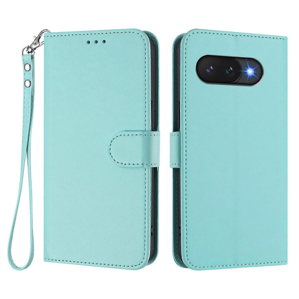 For Google Pixel 9A Leather Case Wallet Stand Phone Cover With Wrist Strap 6935159093105