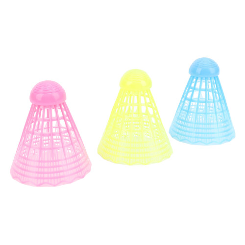 3Pcs LED Badminton Shuttlecocks Blue Yellow Pink 2