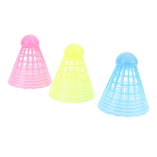 3Pcs LED Badminton Shuttlecocks Blue Yellow Pink 1