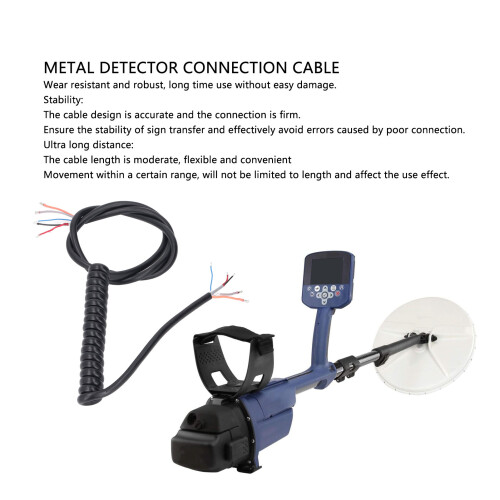 GPZ7000 Compatible Metal Detector Cable with Sturdy Brass Ends 2
