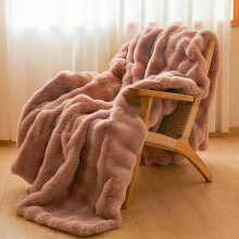 (Deep Pink, 100*160cm) Solid Color Blanket, 1 Count Double Layer Soft Comfortable Throw Blanket without Pillowcase, Warm Napping Blanket for Home Office Travel