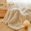 (White, 70*100cm) Solid Color Blanket, 1 Count Double Layer Soft Comfortable Throw Blanket without Pillowcase, Warm Napping Blanket for Home Office Travel 6