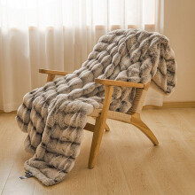 (White & Gray, 200*230cm) Solid Color Blanket, 1 Count Double Layer Soft Comfortable Throw Blanket without Pillowcase, Warm Napping Blanket for Home Office Travel