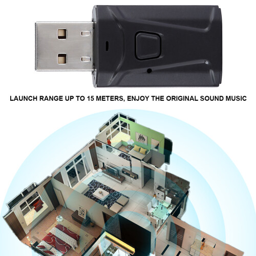 T18 2-in-1 Bluetooth 5.0 Sender/Empfänger Adapter, Schwarz 2