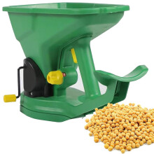 Handheld Seed Spreader 1.5L Portable Garden Spreader with 5 Adjustable Settings for Lawn Fertilizer and Small Farms