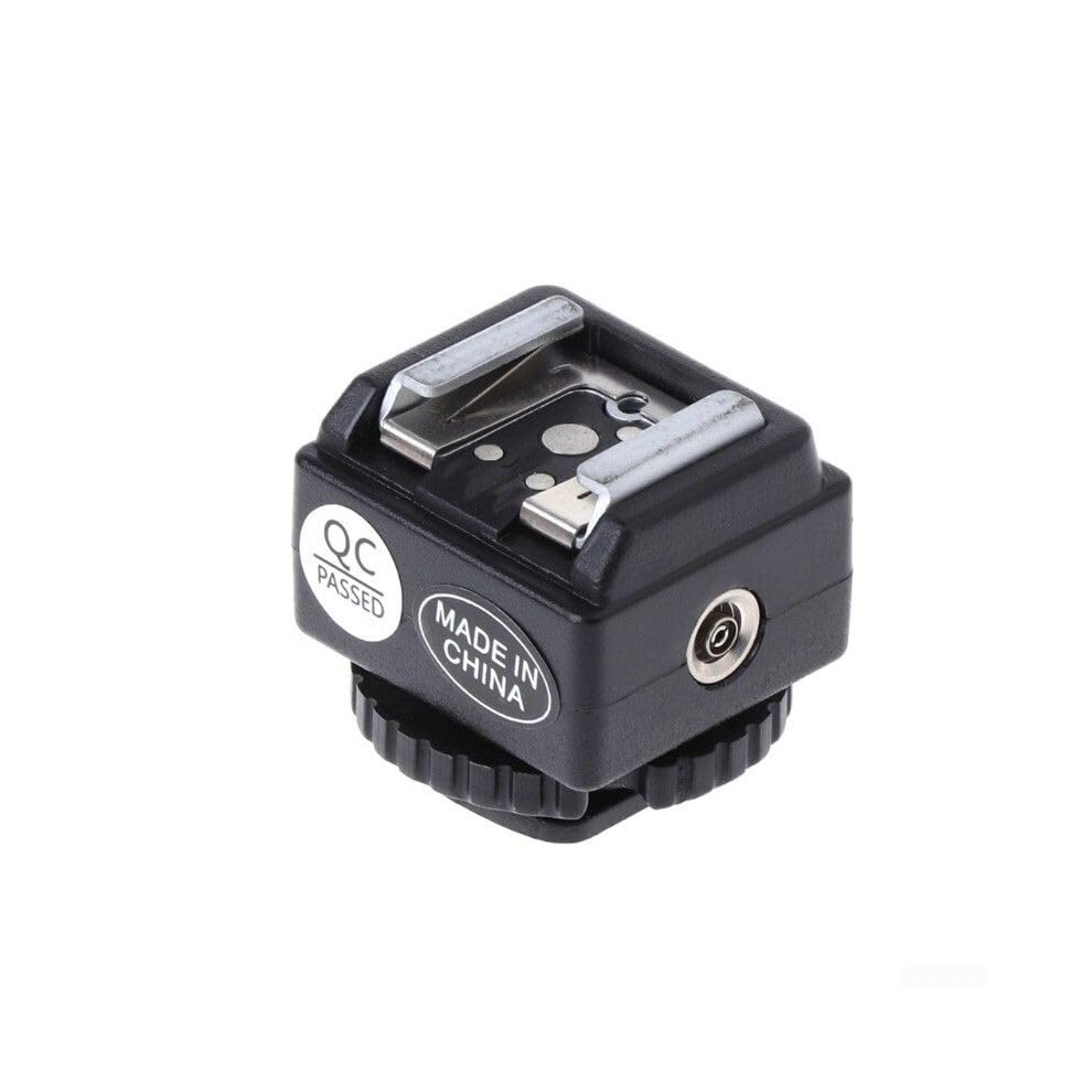 Pc Sync Port Hot Shoe Adapter For Flash Connection Compatible With Canon Nikon Dslr Cameras, Durable Metal Design 6447073478970