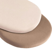 Stretchy Baby Pad Sheet for Cradle, Washable Fitted Bassinet Mattress Cover, Soft Cotton, Apricot Color, Light Size