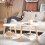 SoBuy Set van 2 Salontafels - Rubberhout - Wit 11