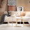 SoBuy Set van 2 Salontafels - Rubberhout - Wit 9