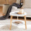 SoBuy Set van 2 Salontafels - Rubberhout - Wit 4