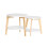 SoBuy Set van 2 Salontafels - Rubberhout - Wit 14