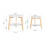 SoBuy Set van 2 Salontafels - Rubberhout - Wit 3