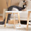 SoBuy Set van 2 Salontafels - Rubberhout - Wit 7