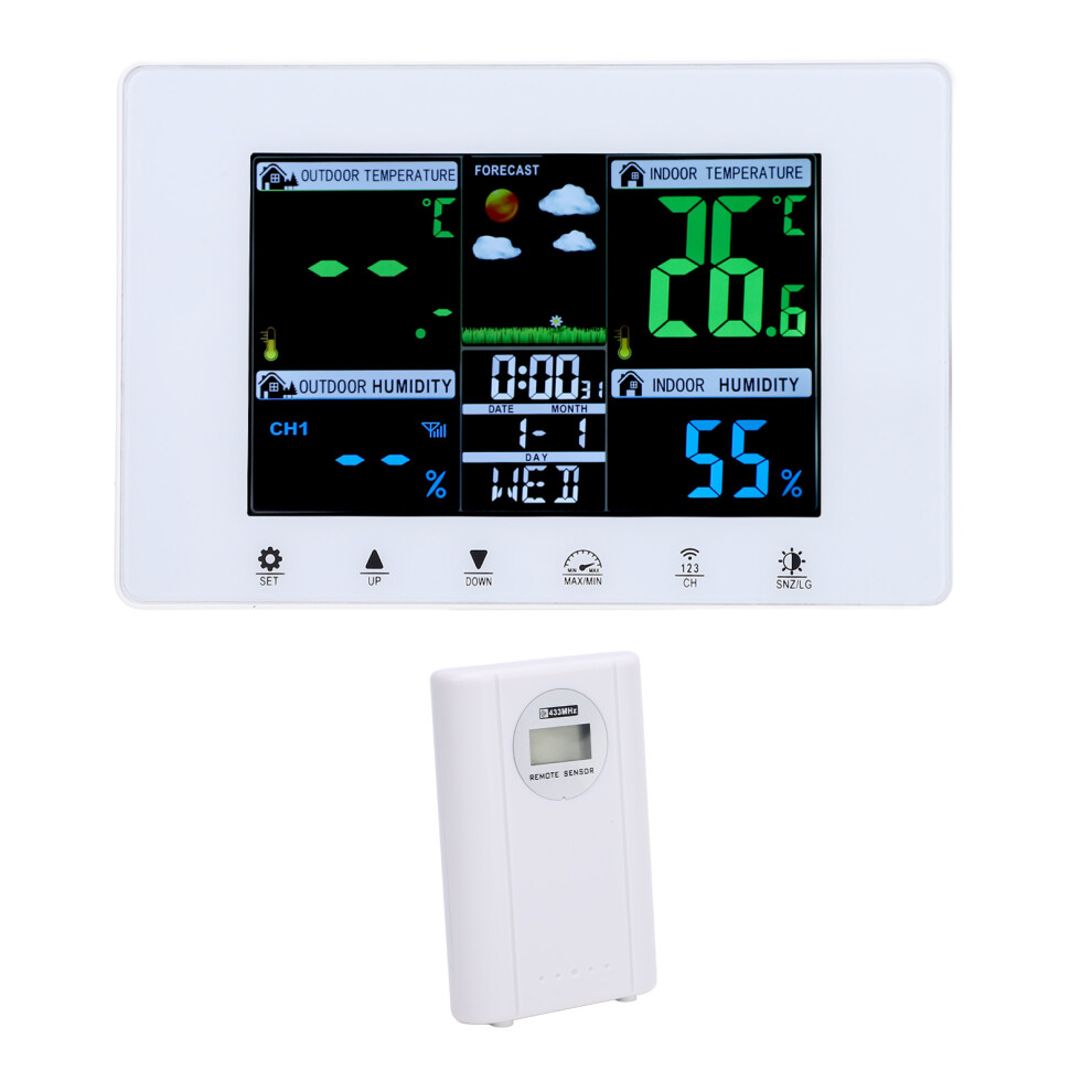 Digital Weather Thermometer with Color LCD & Atomic Time for Garage & Workshop-image-OPC-PKCBR68-NEW
