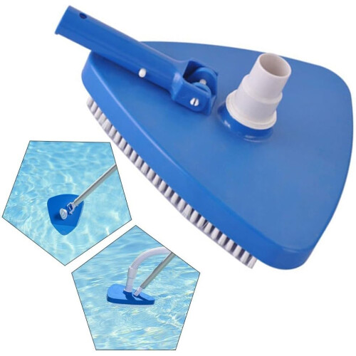 Pool Vacuum Cleaner Head, Triangular Design, Premium PP Material for In-Ground Pools, Compatible with Standard Hoses 2