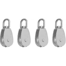 4 M15 Stainless Steel Swivel Pulleys for Lifting Single Wheel Pulleys