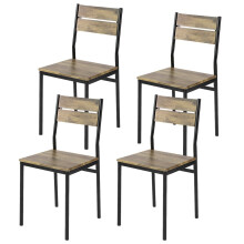SoBuy Vysoké kuchyňské židle, skládací, s opěradlem, 4 ks