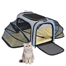 Cat Carrier Bag - Soft-Sided Pet Carrier for Cats | Detachable Breathable Shoulder Bag | Foldable Travel Carrier for Outdoor Use