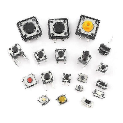 25 Values Tactile Push Button Switch Micro-Momentary Tact Assortment Kit Mini Leaf Switch SMD DIP 2