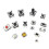25 Values Tactile Push Button Switch Micro-Momentary Tact Assortment Kit Mini Leaf Switch SMD DIP 2