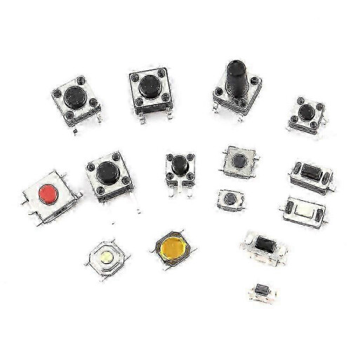 25 Values Tactile Push Button Switch Micro-Momentary Tact Assortment Kit Mini Leaf Switch SMD DIP 1