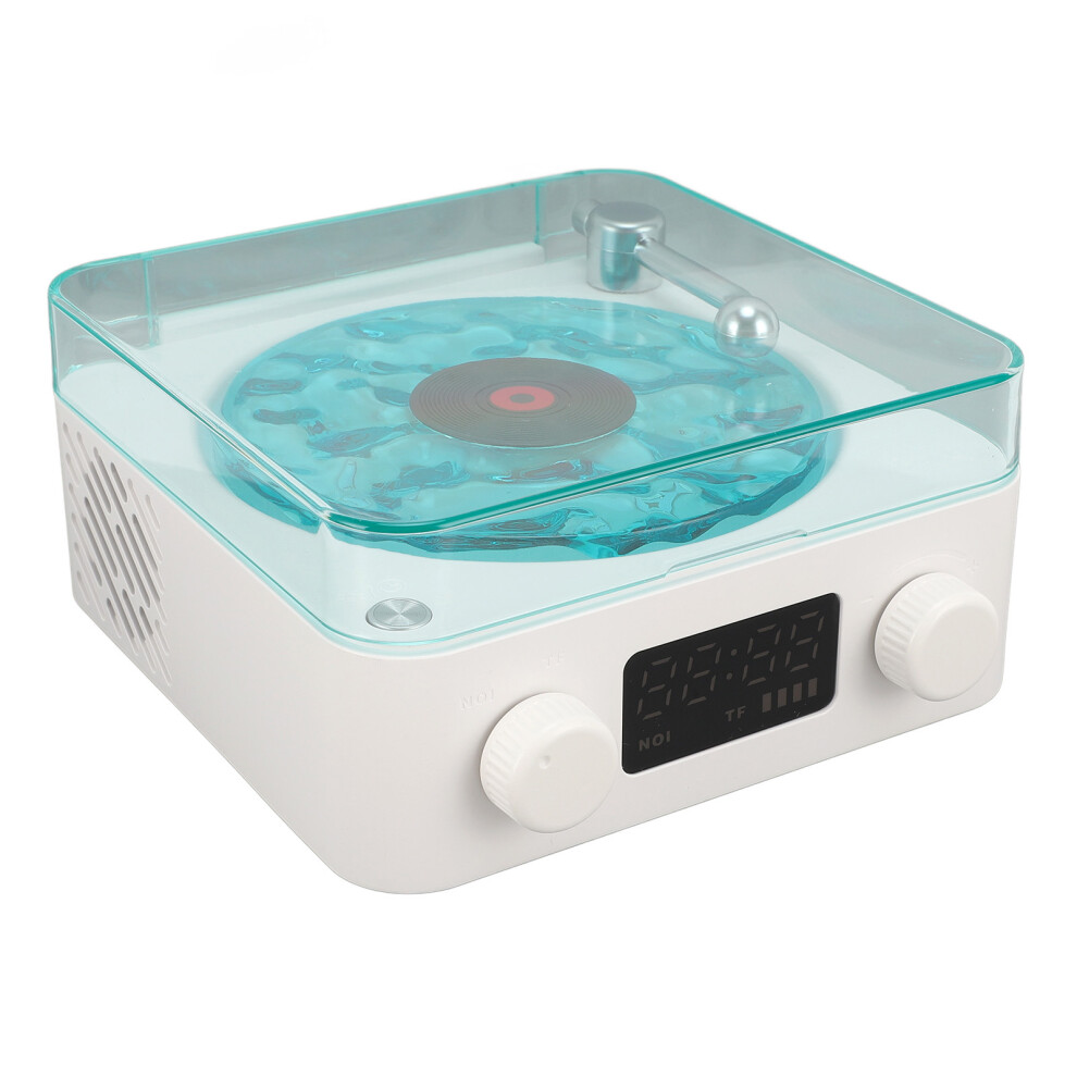 Cordless Compact Speaker With Vintage Look Stereo Sound And Clock Light/White 8481346735870