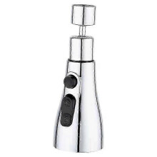 360 Degree Kitchen Sink Faucet Sprayer, 3 Modes Kitchen Faucet Nozzle (Silver)