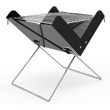BBQ Grill Portable Folding Mini Gas and Charcoal Grill for Camping, Outdoor Cooking, and BBQ Parties
