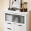 SoBuy Κονσόλα FSB94-W Λευκή 86x40x108cm με 3 Συρτάρια & 2 Πόρτες 9