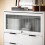 SoBuy Κονσόλα FSB94-W Λευκή 86x40x108cm με 3 Συρτάρια & 2 Πόρτες 7
