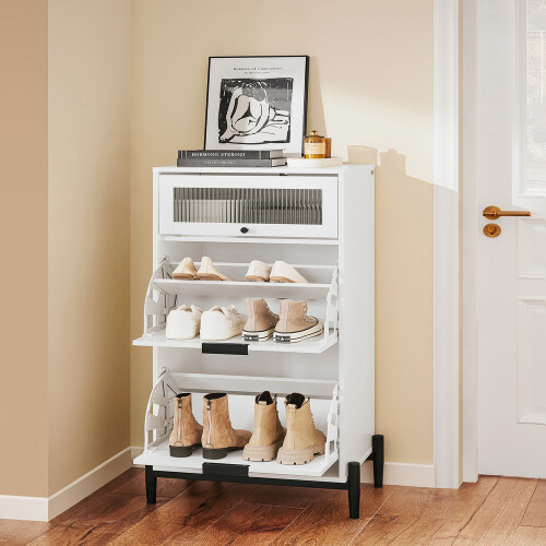 SoBuy Meuble à Chaussures Blanc FSB95-W 1