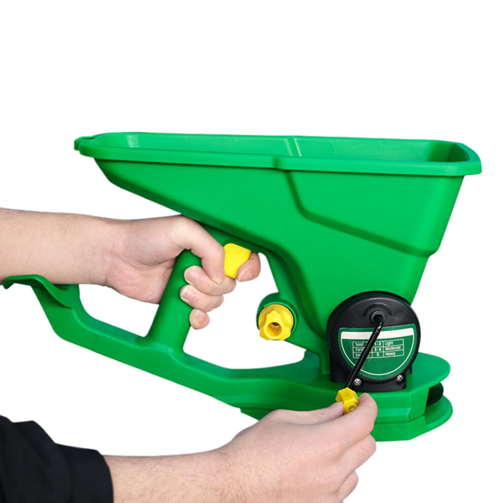 Grass Seed Spreader Handheld, Portable Lawn Fertilizer Spreader, Adjustable Seed Dispenser for Small Garden and Residential Use-image-OPC-PKCBTH9-NEW