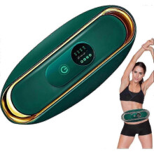 (Green) Portable Abdominal Fat Burning Massage Hot Belt for Men and Women