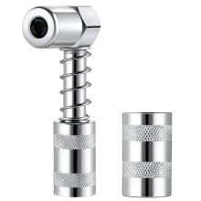 Grease Nozzle Adapter Coupler with Sleeve - 3-Piece Grease Tool Set for Standard Grease Guns and Fittings