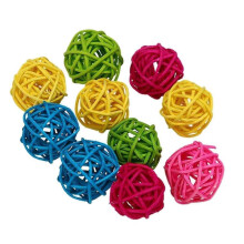 10pcs Rattan Ball Bird Toy DIY Accessory Toy for Parrot Budgie Parakeet 3cm