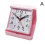(Red) Alarm Clock Portable No Tick Snooze Silent Small Bedside Clocks 1