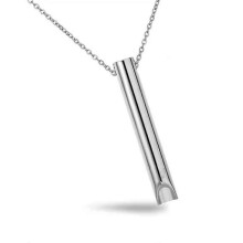 (Steel color) Stress Straws Mindful Breathing Straw Necklace For Natural Anxiety Relief