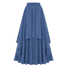 Bicycle Skirt, Retro Gothic Style Pregnancy Skirt in Blue, Size L for Photoshoots and Everyday Wear