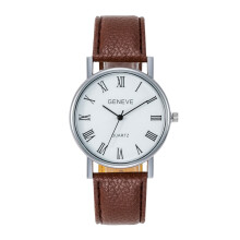 Fashion Strap Men's Student Watch in Coffee Color, One Size, Simple Design, Durable Material