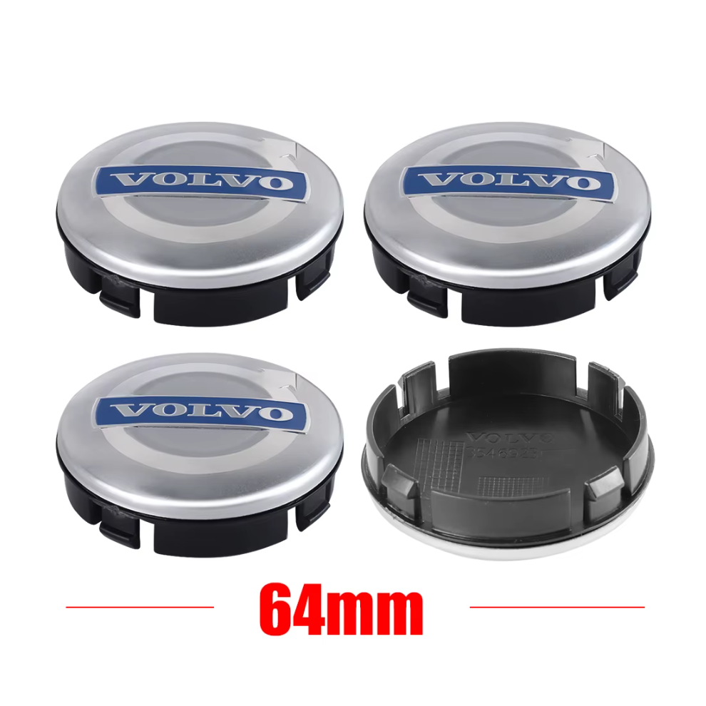 (01) 4Pcs 64Mm Car Wheel Center Cap Rim Cover Accessories For For Volvo Rdesign Awd C30 C70 S40 S60 S70 S80 S90 V40 V50 V60 V70 Xc40 6901075226149