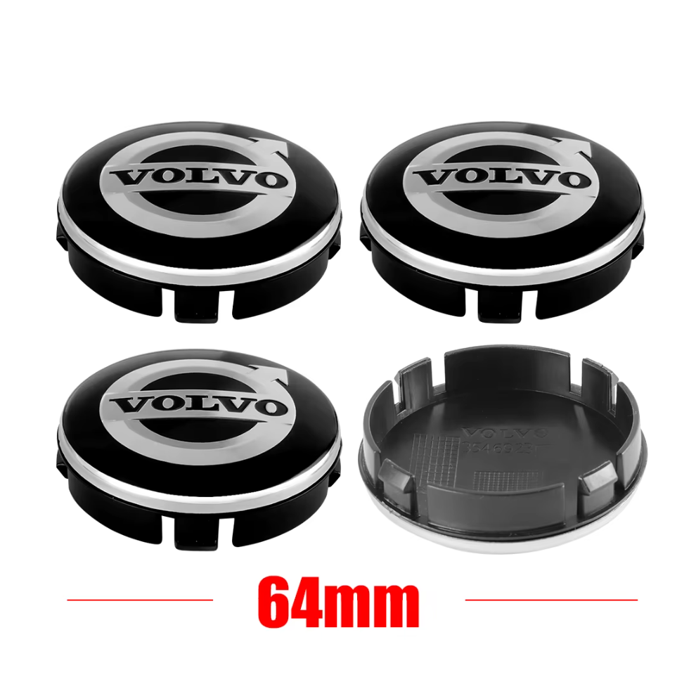 (03) 4Pcs 64Mm Car Wheel Center Cap Rim Cover Accessories For For Volvo Rdesign Awd C30 C70 S40 S60 S70 S80 S90 V40 V50 V60 V70 Xc40 6930095704689