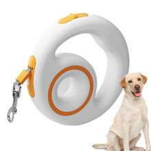 Pet Traction Rope Retractable | Heavy-Duty Shock-Absorbing Cat Walking Lead Cord, Non-Slip Ergonomic Design, 16ft Orange