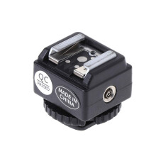 C-N2 Hot Shoe Converter Adapter with PC Sync Port for External Flash Compatibility with DSLR and Mirrorless Cameras