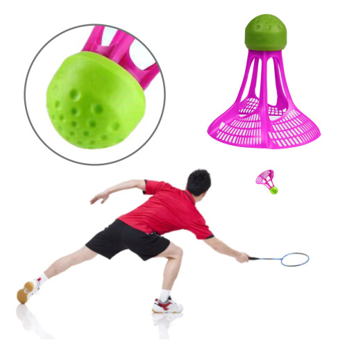 Elastic Head Badminton Nylon Shuttlecocks Elastic-12 pieces 1